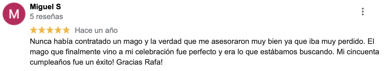 opinión contratación agencia de magos