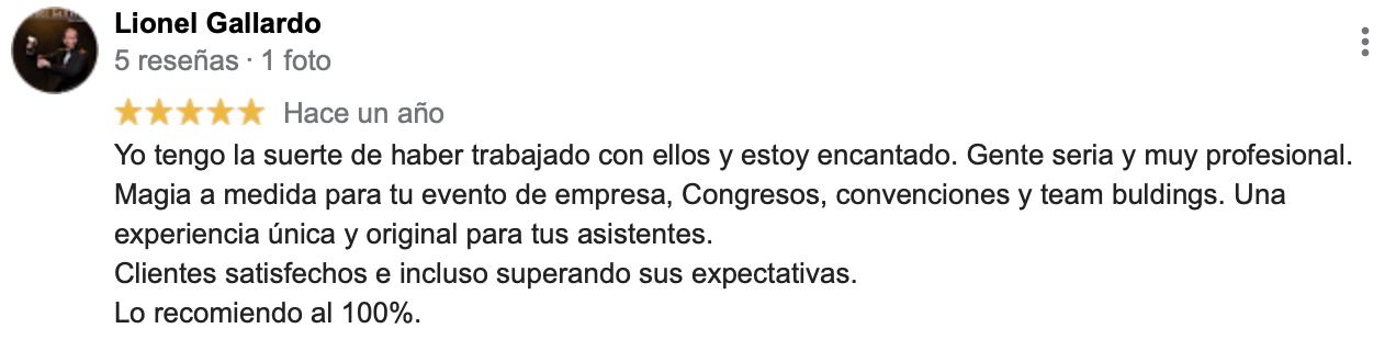 opinion cliente agencia de magos